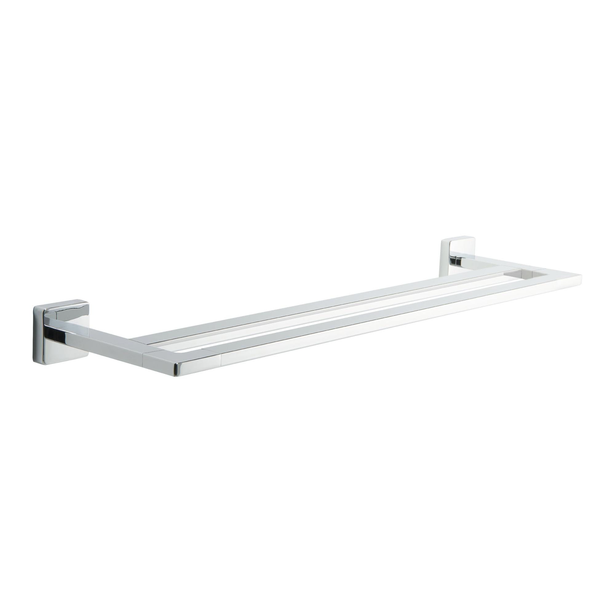 Portasciugamani Doppio A Parete Con 2 Barre Per Mensola Da Bagno