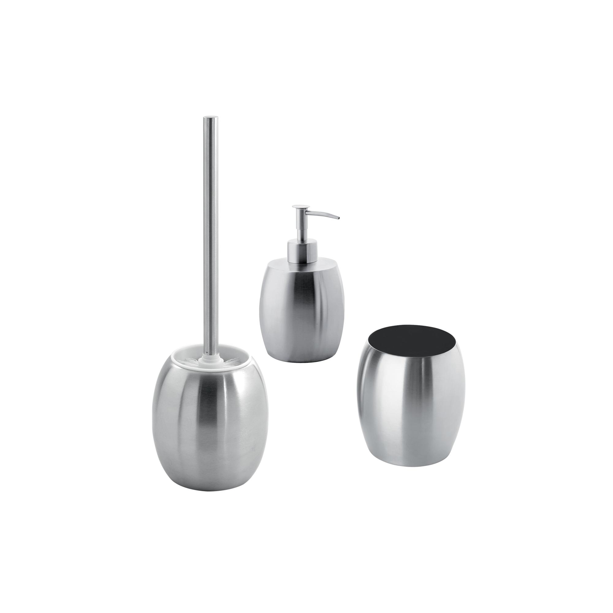 Set 5 accessori da bagno a muro in vetro e acciaio cromato - Linea Facile