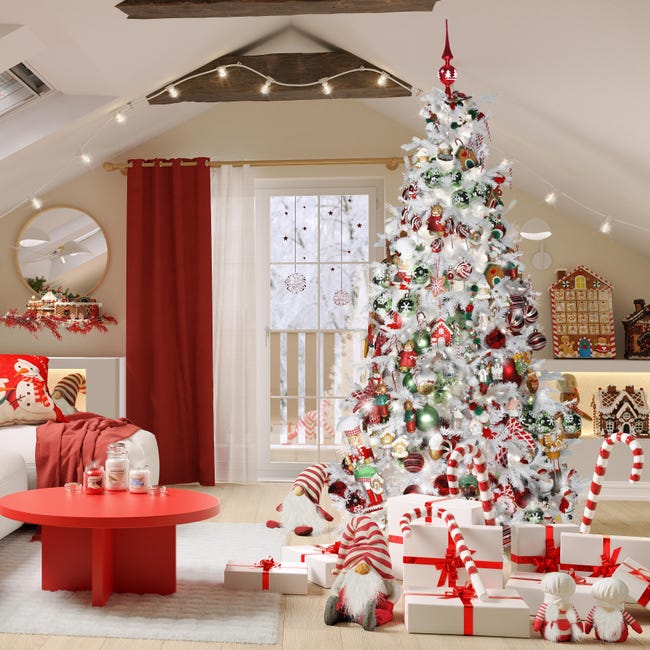 Albero di Natale Luxury 210 cm Effetto Neve LUXURY