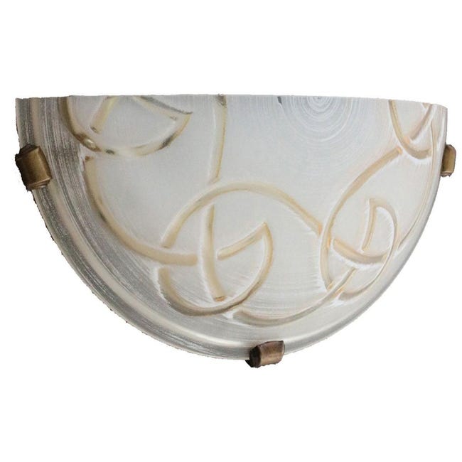Applique classico Paradise bianco, in vetro, LUCE AMBIENTE DESIGN | Leroy Merlin Applique classico Paradise bianco, in vetro, LUCE AMBIENTE DESIGN | Leroy Merlin
