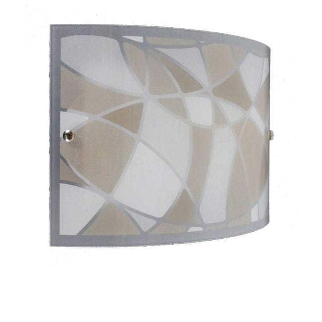 Applique classico Mosaico LED tortora, in vetro, 32x18 cm, | Leroy Merlin
