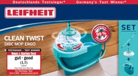 4 pezzi per Leifheit Clean Twist Disc Mop Ergo Kit, sistema di 2 fibre 4 pezzi per Leifheit Clean Twist Disc Mop Ergo Kit, sistema di 2 fibre