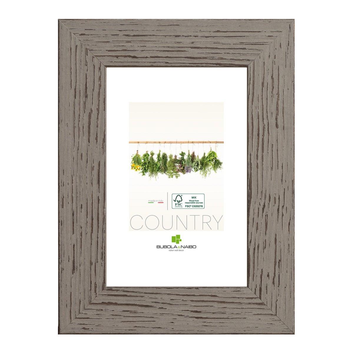 Lupia - Cornice Portafoto In Legno Da Parete Shabby Chic Grey Grigia, Per Foto, Stampe Artistiche, Poster, Quadri Moderni 18x24 Cm - Foto 6