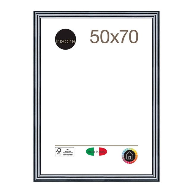 Cornice Nera MCS Studio Gallery 41 X 51 Cm Cornice Per Poster In Legno Naturale Cornici Per Quadri - Foto 1