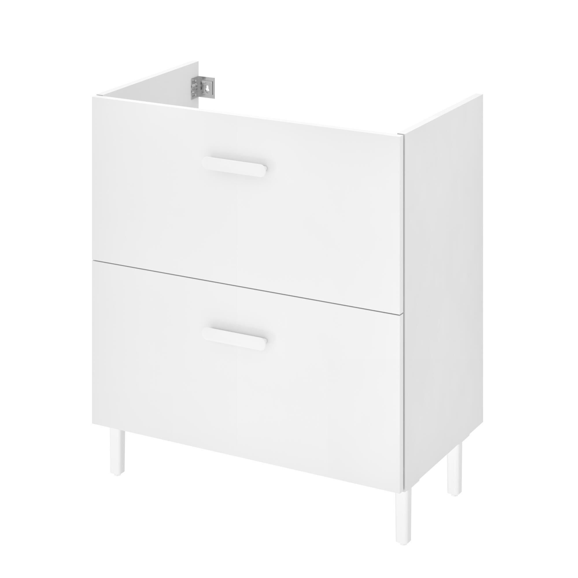 Mobile Bagno Gardenia L100 Cm In Appoggio A Terra Con 3 Cassetti E Lavabo Unitop In Resina