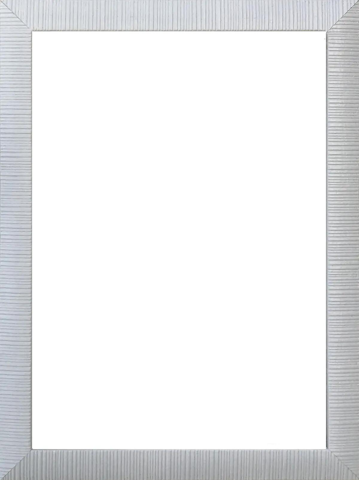 Cornice INSPIRE Fiore bianco e argento satinato per foto da 30x40 cm