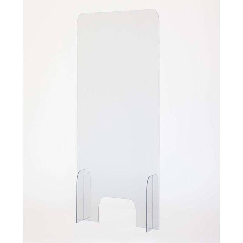 Schermo di protezione con passacarte policarbonato trasparente 65 cm x 82 cm, Sp 4 mm