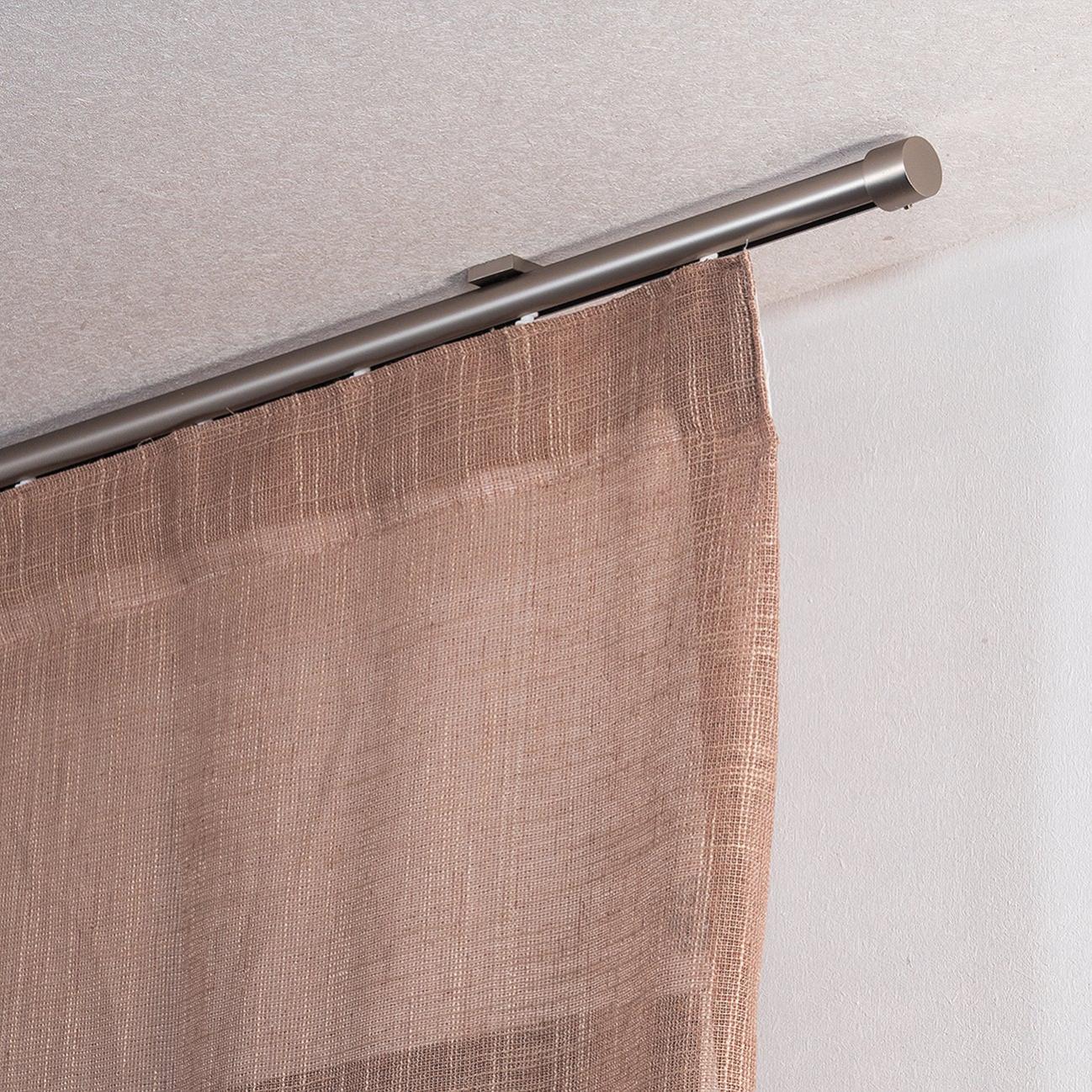 Binario per tende a soffitto in alluinio bianco nero argento con scorrevoli da interno bastone