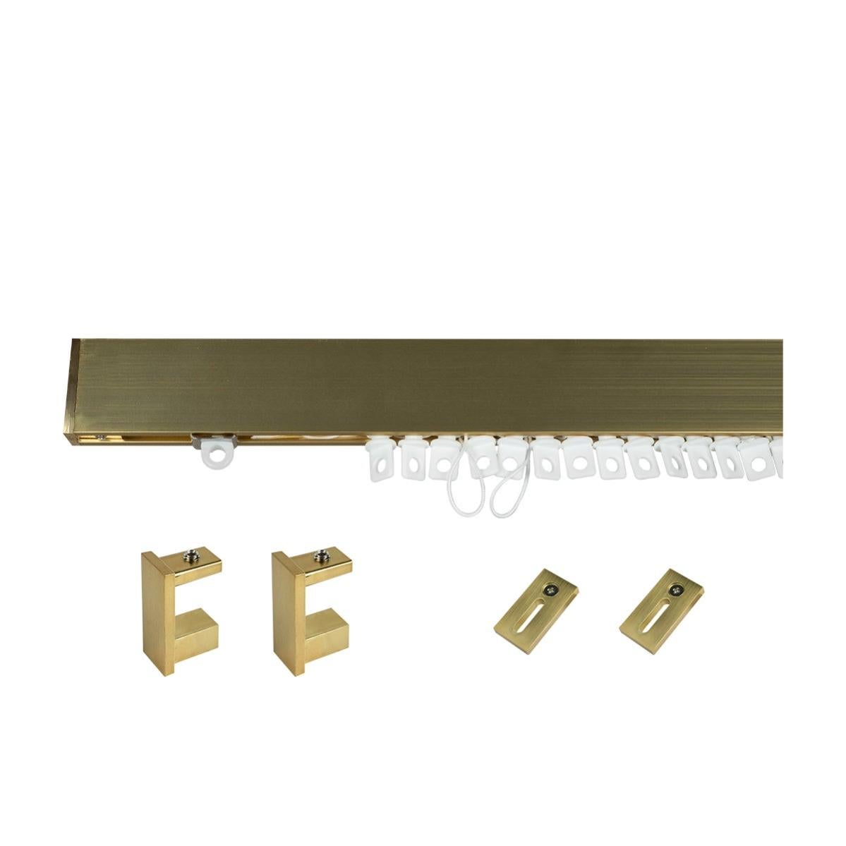 Kit binario per onda semplice, singolo, strappo senza corda, giallo /  dorato, in alluminio, 200 cm