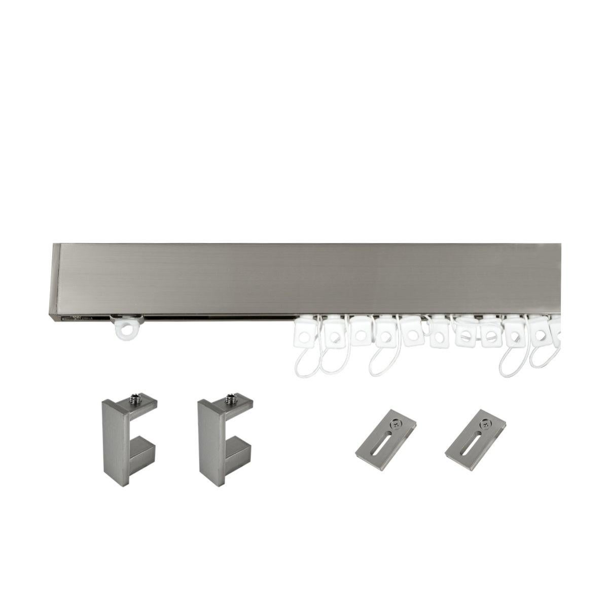 Kit binario per onda semplice, singolo, strappo senza corda, grigio /  argento, in alluminio, 200 cm