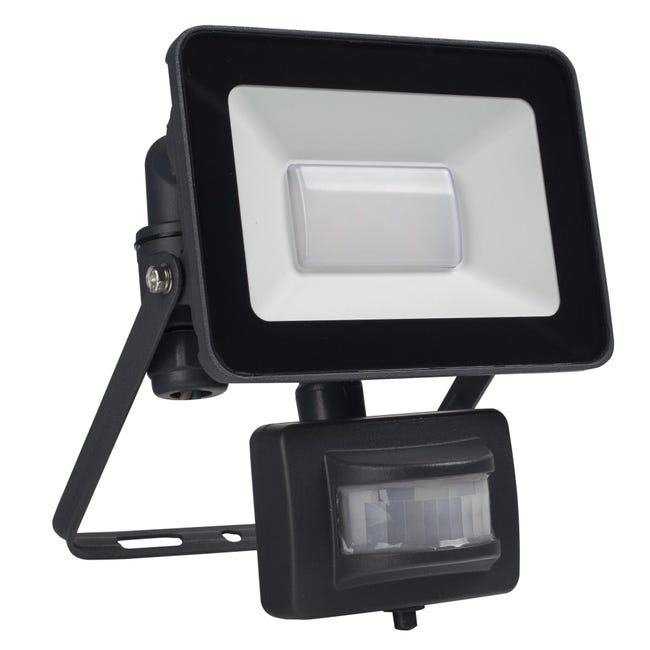 FARO S Faretto LED Da Esterno Con Sensore Di Movimento IP44 | 30W 2400lm 4000K Alluminio Nero