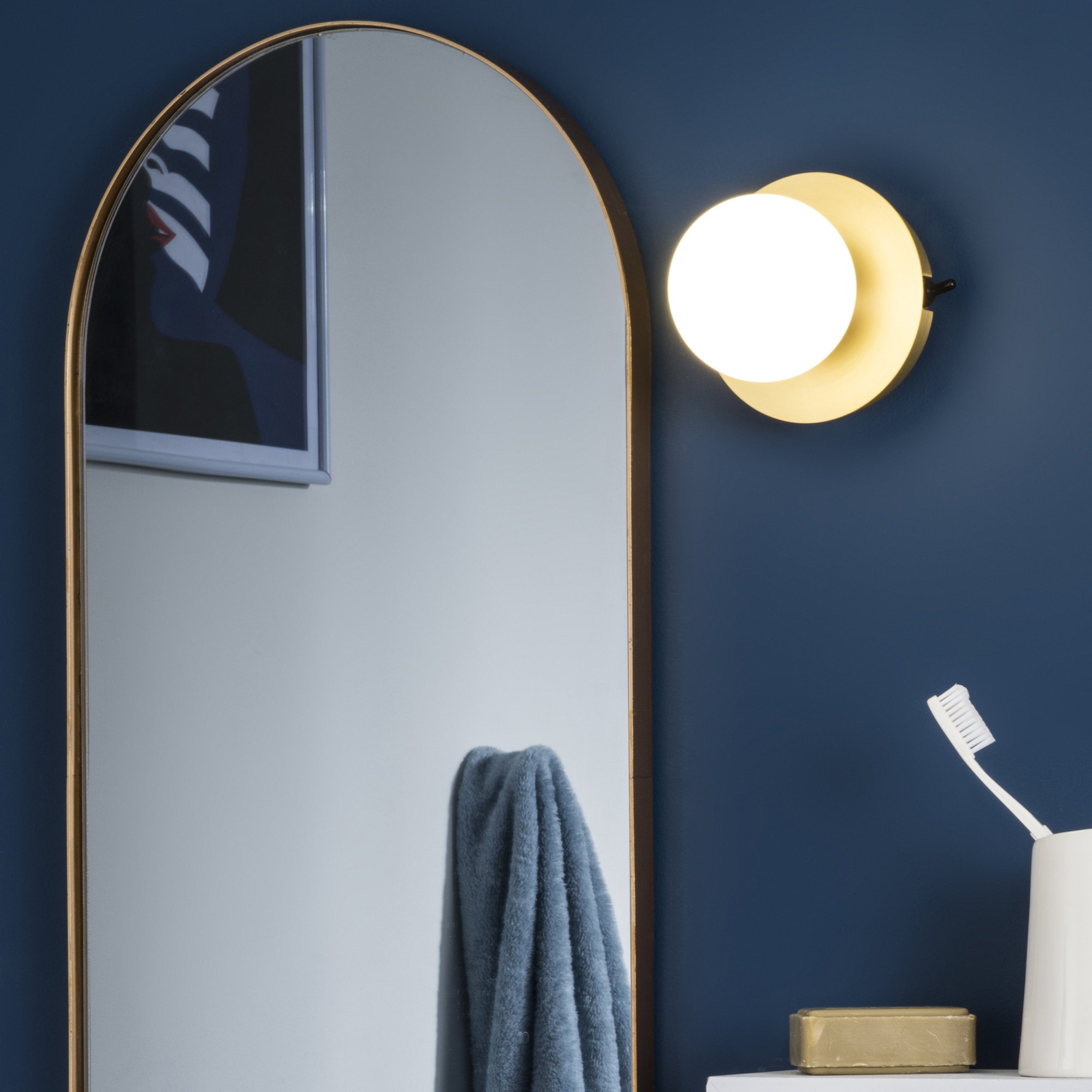 Applique glamour Kapi arancio / rame, in metallo, D. 12 cm 11 cm