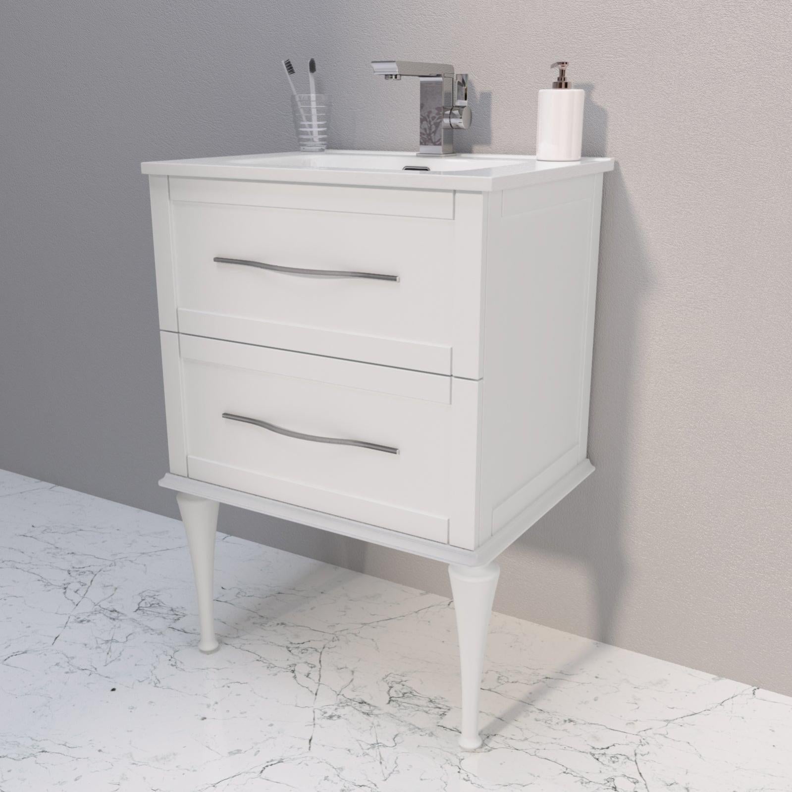 Premier Housewares Mobile sottolavello per bagno con due ante 60 x 60 x