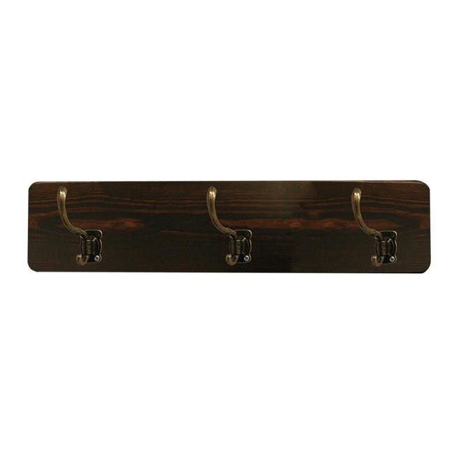 Appendino in legno di quercia a sei ganci con installazione a muro Appendino in legno di quercia a sei ganci con installazione a muro