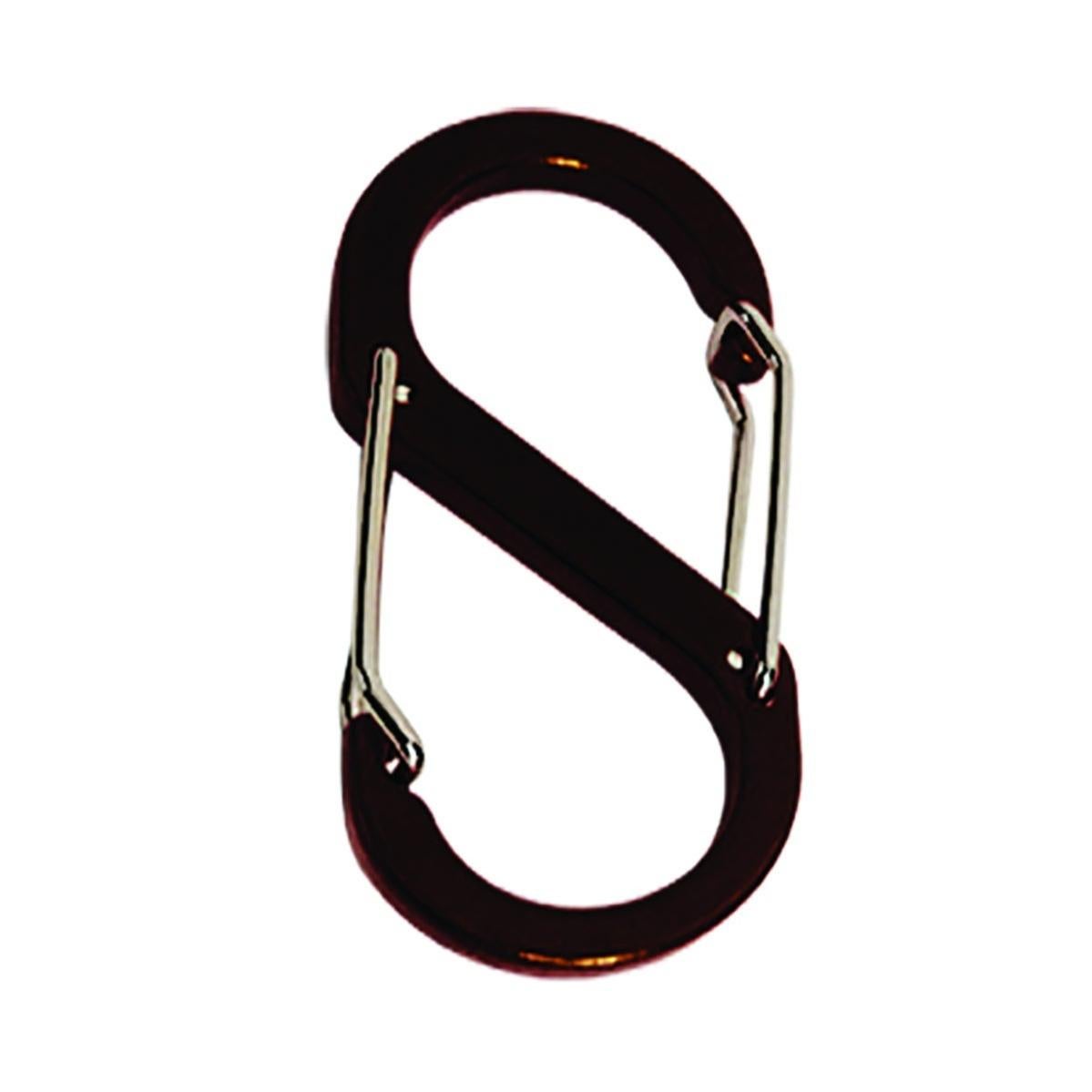 pullther 10 moschettoni, 70 mm/2,76 pollici, moschettone, in alluminio, per sport all'aperto, escursionismo, campeggio, pesca, colore nero
