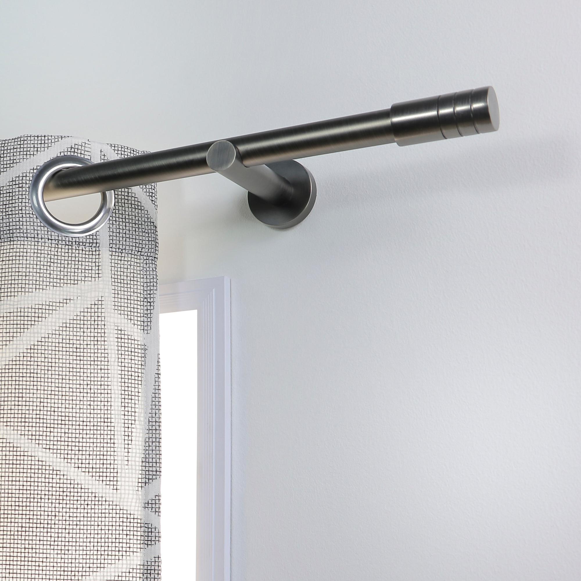 Tavolino quadrato fisso gamba acciaio grigio spazzolato, 40 cm HETTICH
