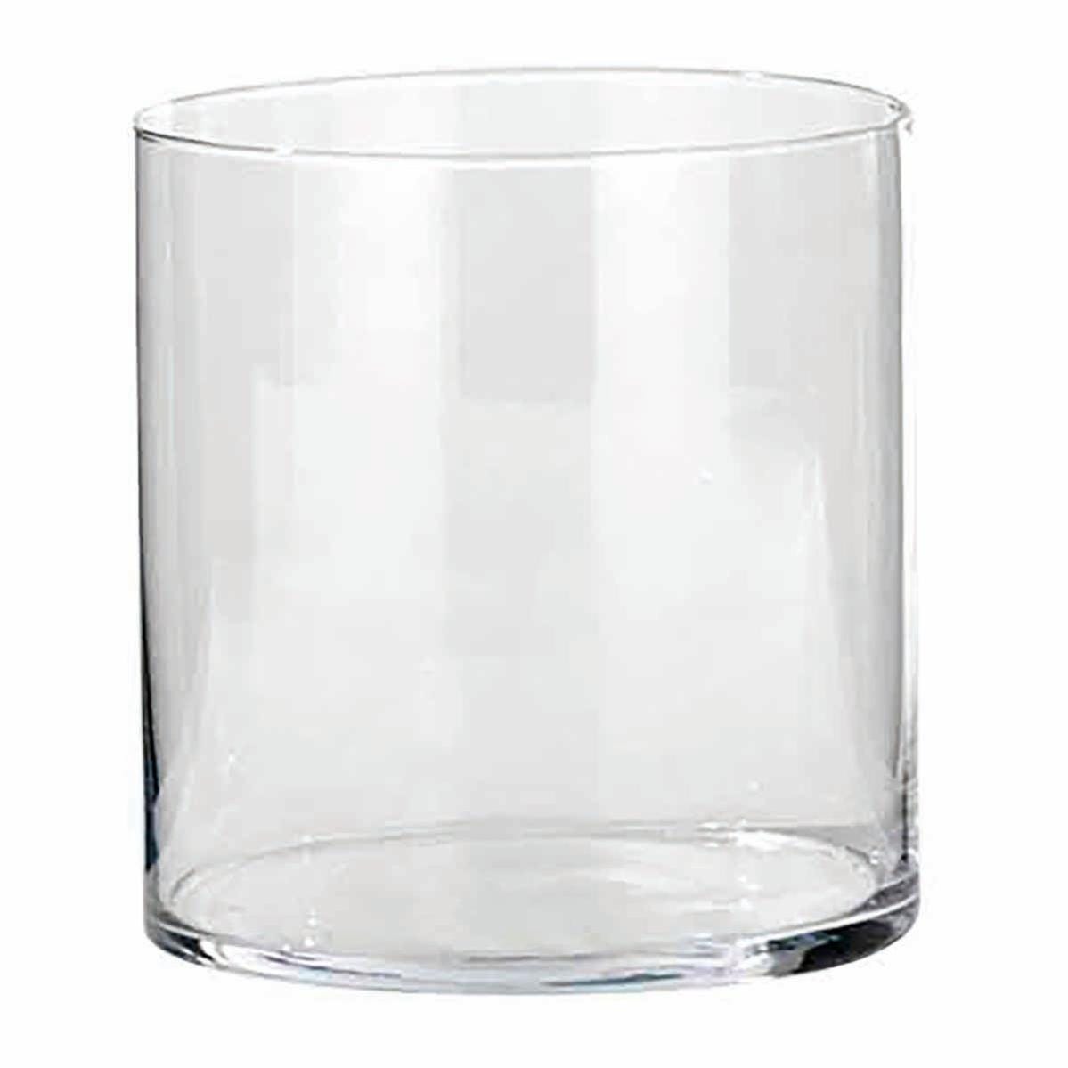 Vaso decorativo vaso in vetro trasparente H 12 cm, Ø 19 cm