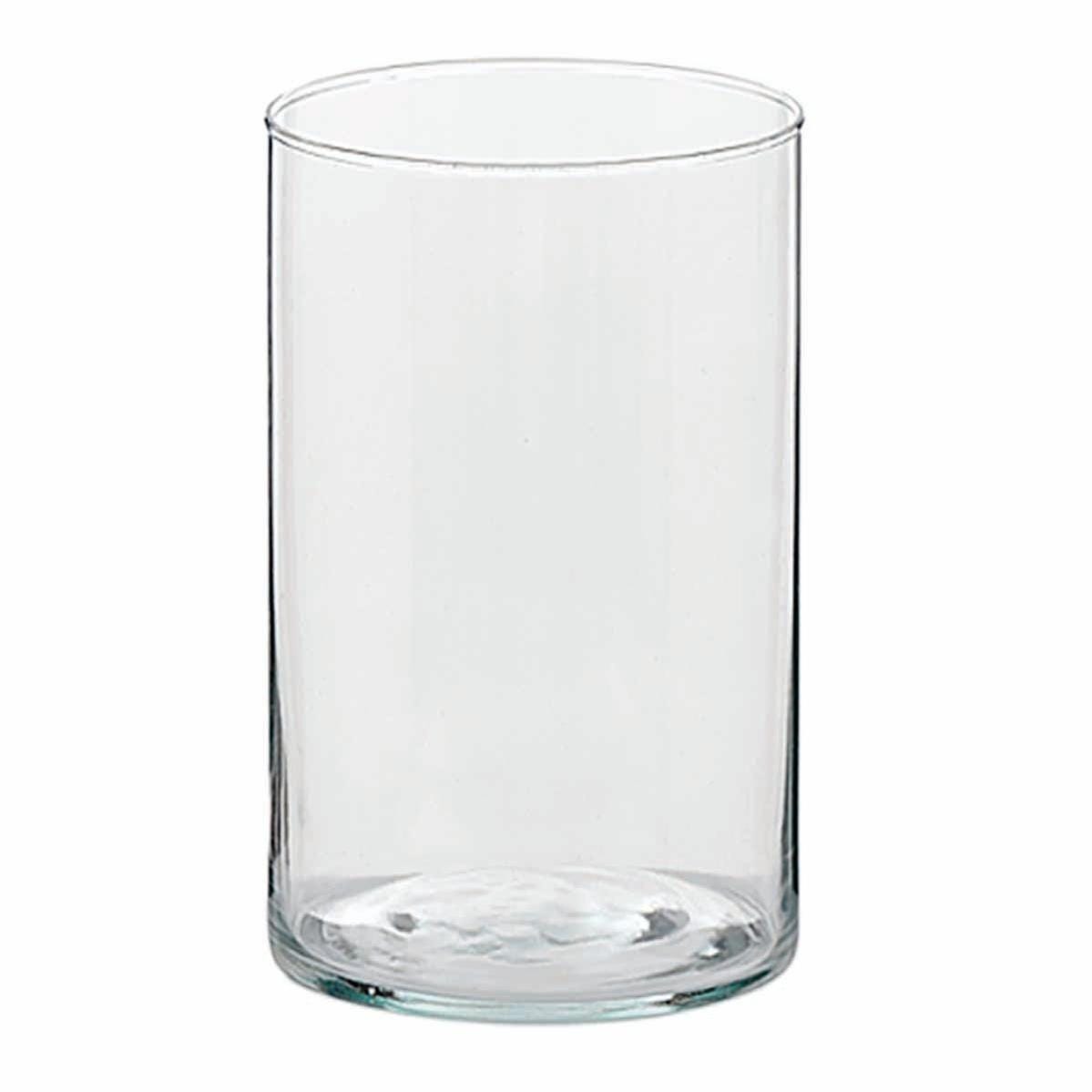 Vaso decorativo vaso in vetro trasparente H 40 cm, Ø 20 cm
