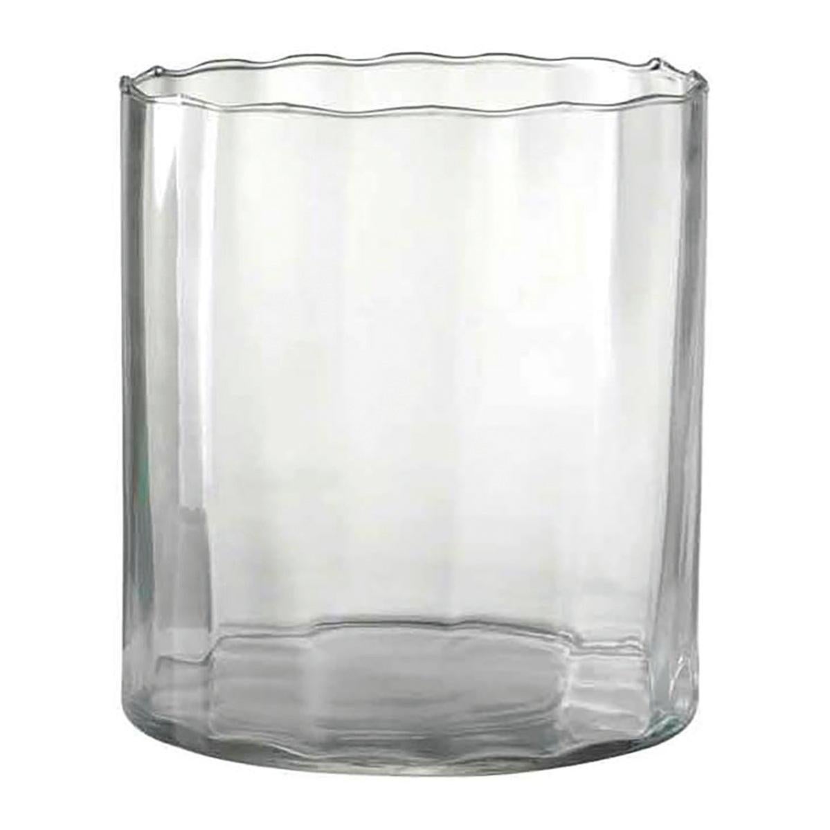 Vaso In Vetro Trasparente Matches21 - Cilindrico 9x30 Cm Per Fiori E Candele - Decorazione Casa
