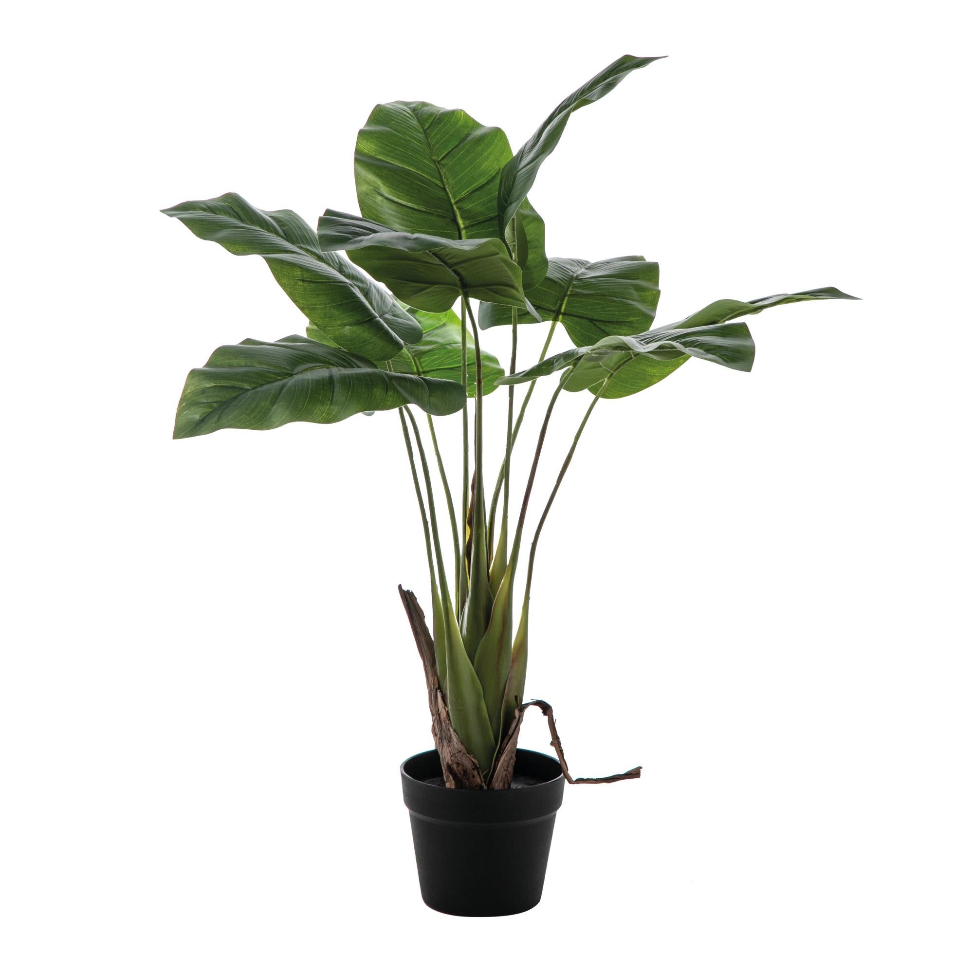 Pianta Artificiale A 5 Rami Con Fiori In Seta – Altezza 36 Cm – Bianco – Decorazione Casa Senza Manutenzione