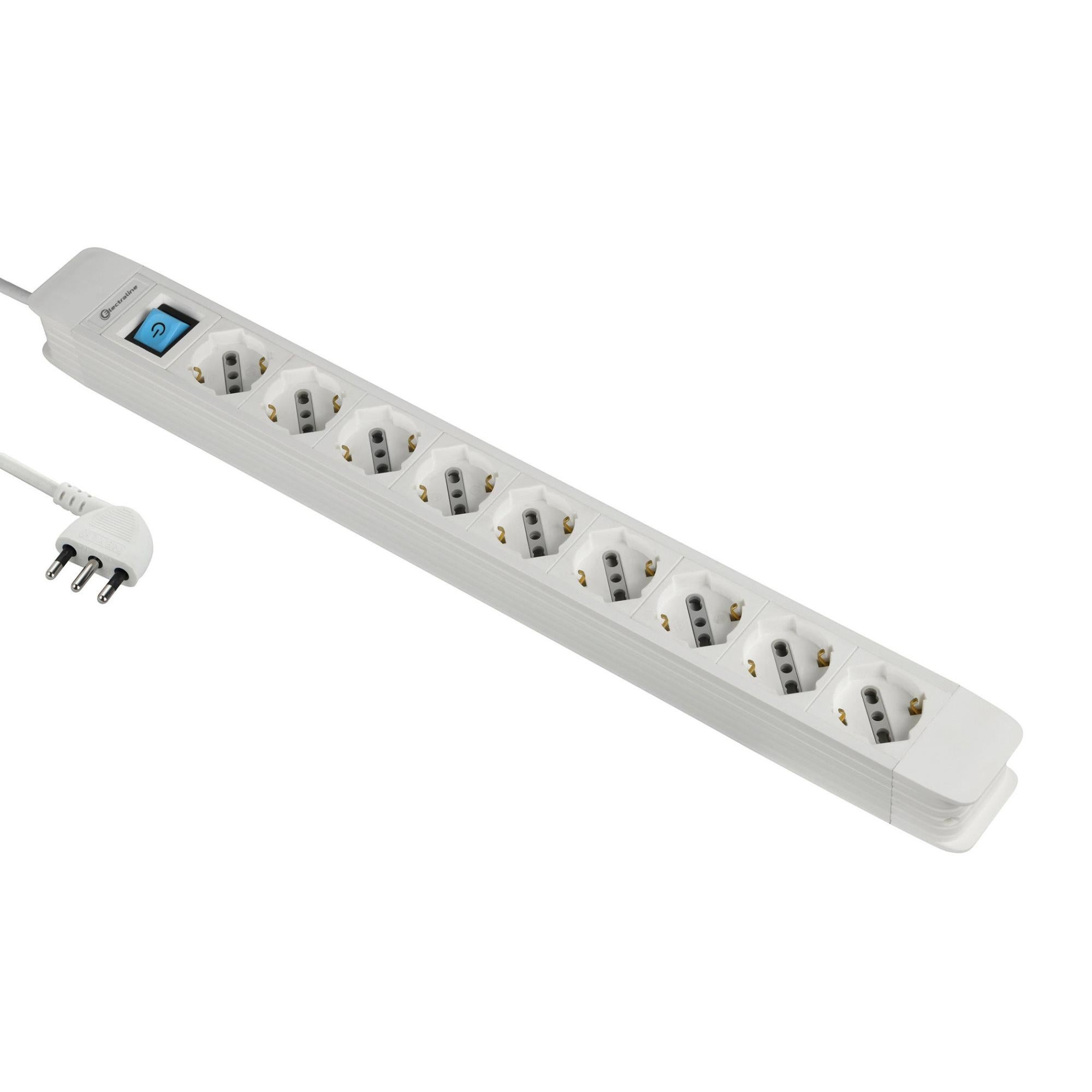 Electraline 35613 Multipresa con 3 prese e 2 usb Cover in Silicone