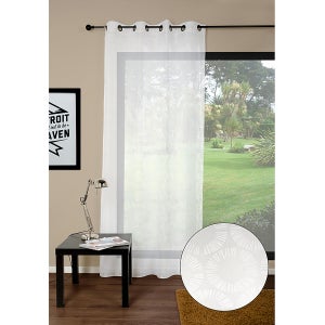 Tenda oscurante Pallina bianco occhielli 140x245 cm