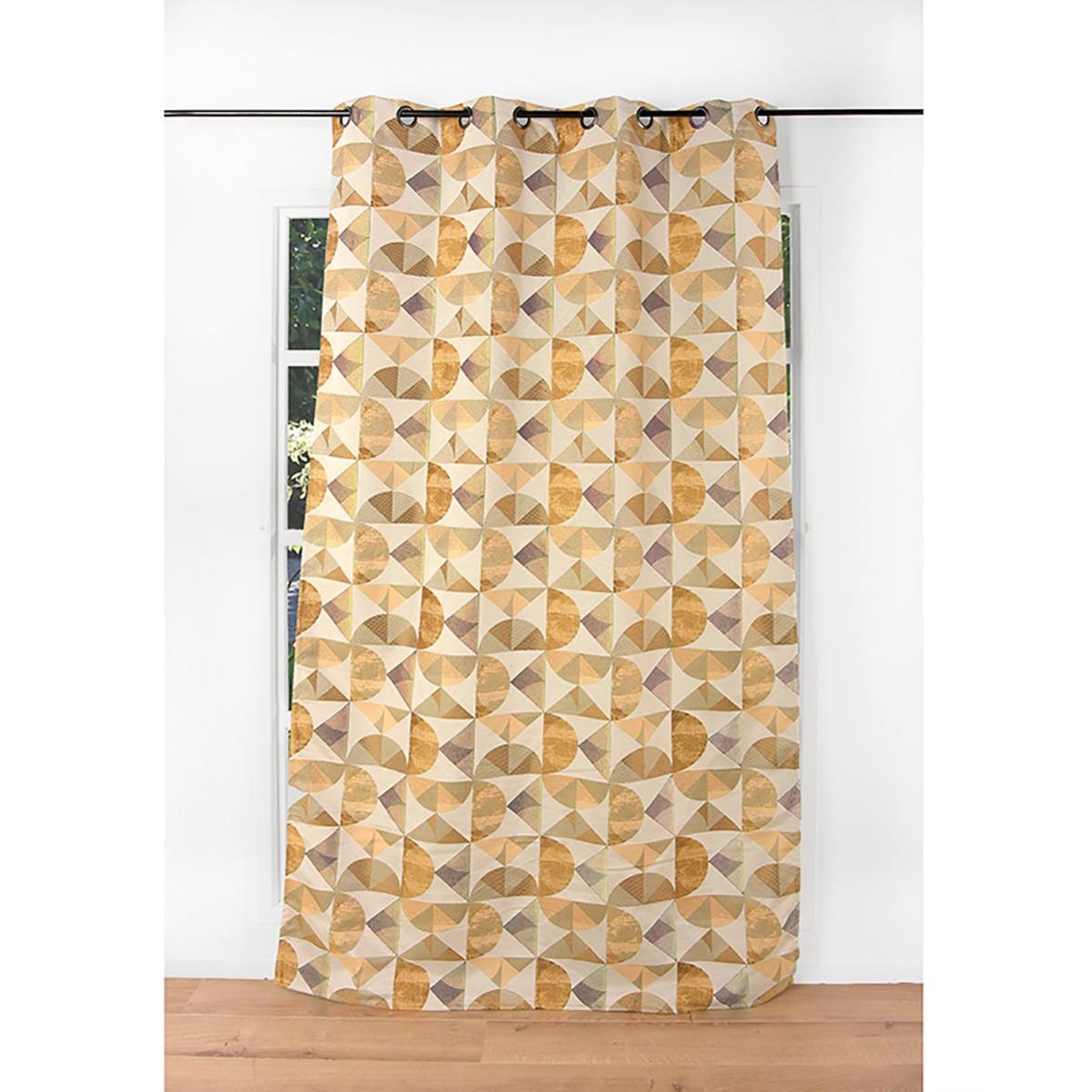 Tenda oscurante Drizzle giallo occhielli 135x245 cm | Leroy Merlin