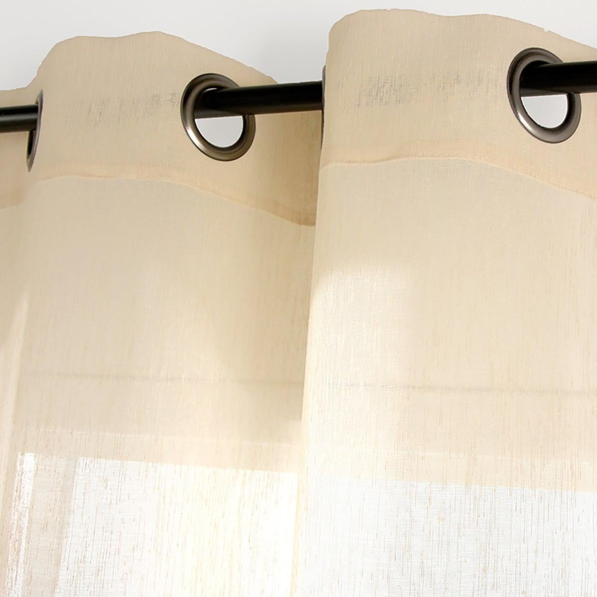 Tenda Con Occhielli 245x140 Cm – Tessuto Trasparente Colore Antracite – Elegante E Di Alta Qualità Per Soggiorno E Camera - 4