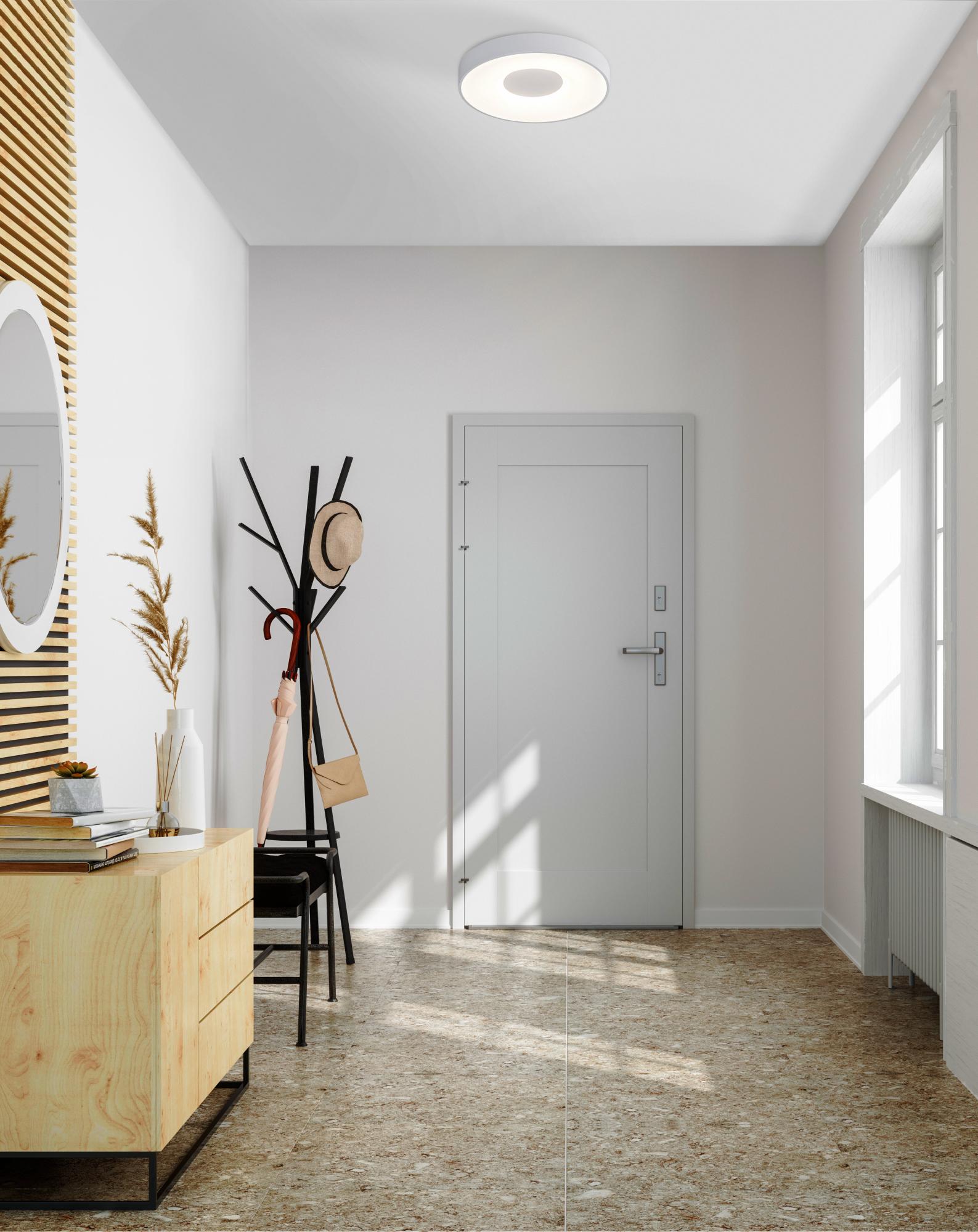 COMELY Plafoniera LED Moderna Rotonda 45W 5062 lm, Lampada da Soffitto 50 cm 3000K Bianca per Soggiorno, Camera, Cucina, Corridoio | Leroy Merlin