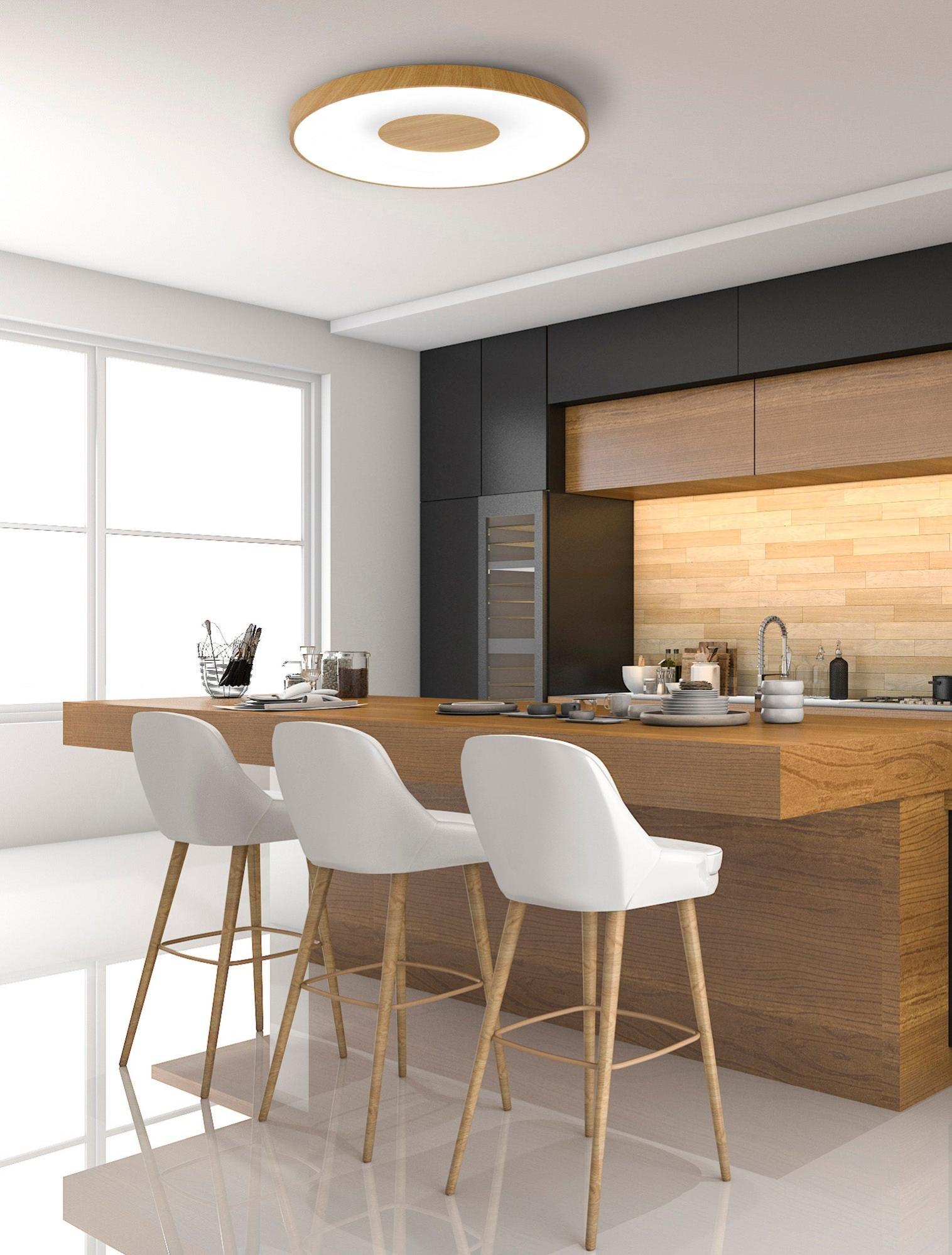 Plafoniera LED 'Stefania' (Antico) colore arrone, in Vetro ad es