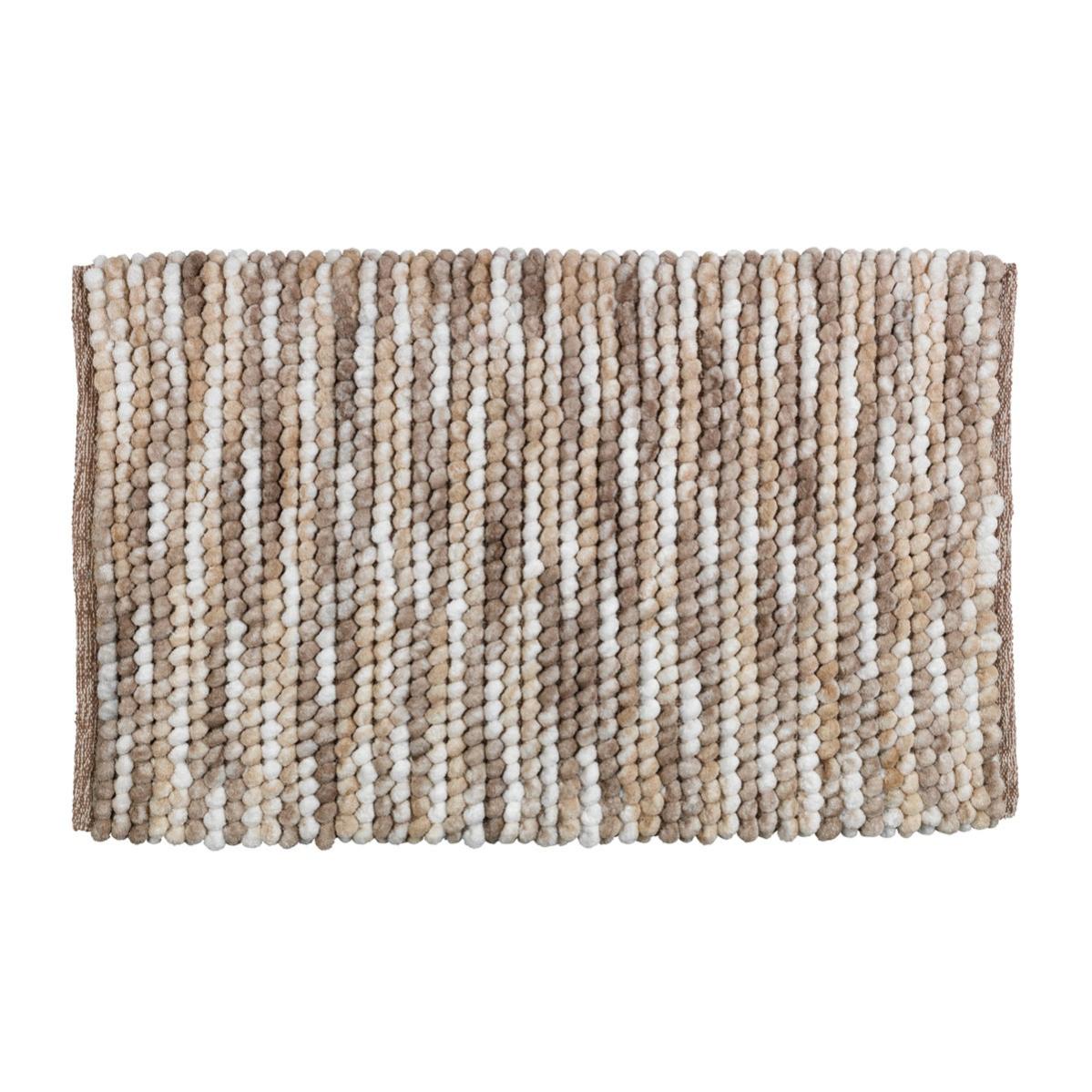 Tappeto Antiscivolo Doccia 65x125 Cm In Poliestere | Morbido E Assorbente, Lavabile, Marrone