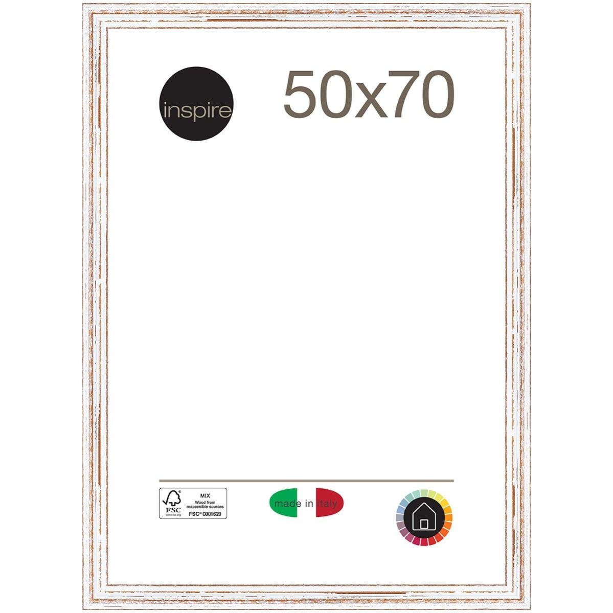 Cornice INSPIRE Aspen bianco opaco per foto da 50x70 cm