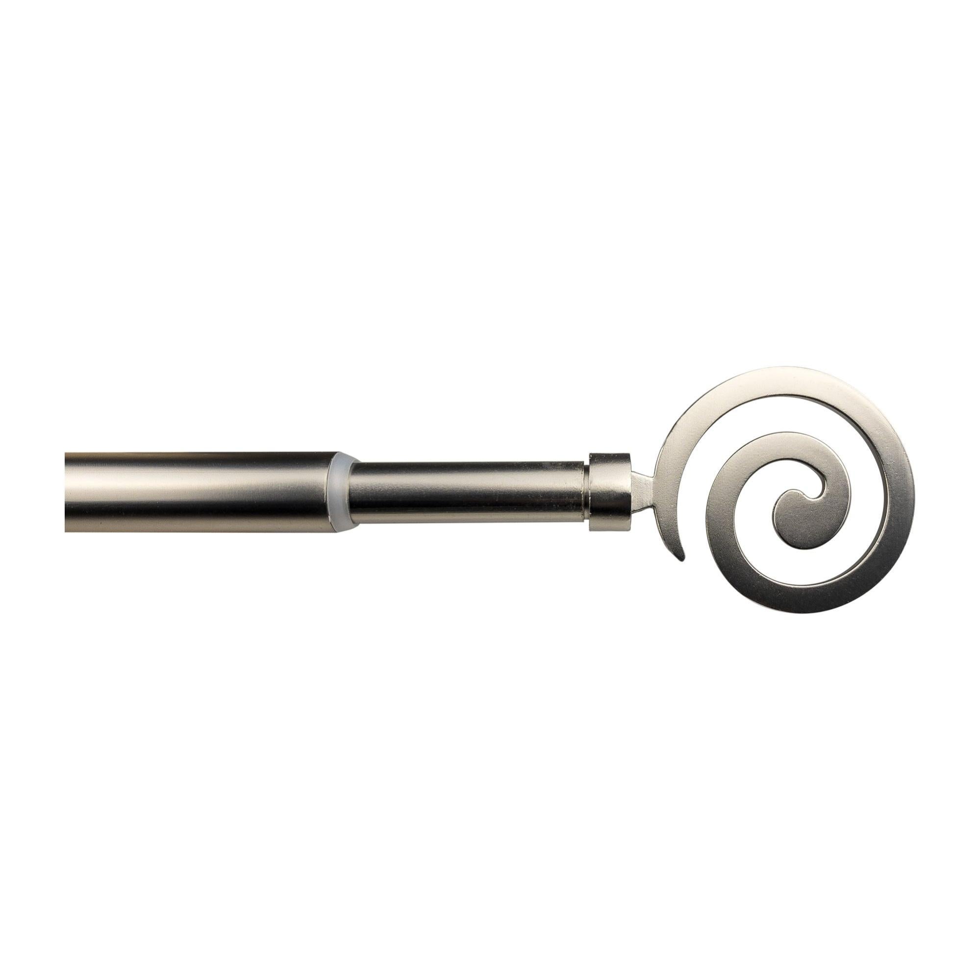 Kenney Fast Fit Pewter Pewter Milton Curtain Rod 66 in. L X