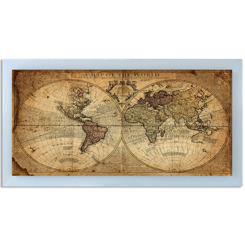 Stampa incorniciata su tela Old map 136 x 76 cm