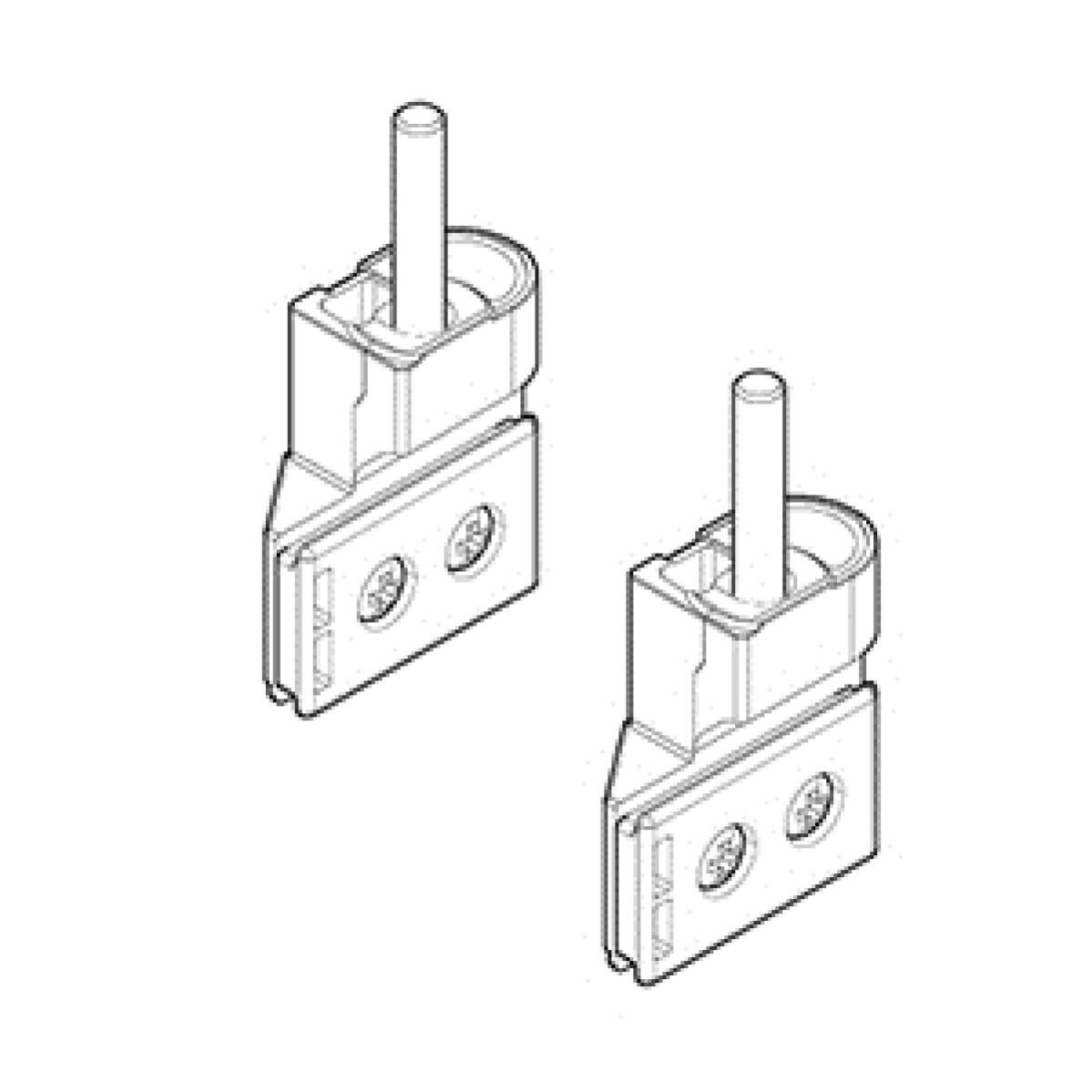 Kit Guida Porta Scorrevole FIP 180 Cm - Portata 80 Kg Con Maniglia Inox - Foto 2