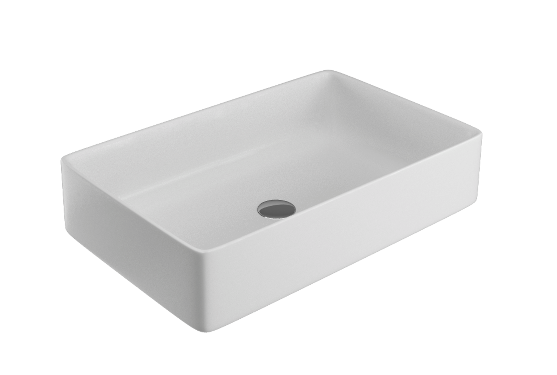 SOHO Lavabo Rettangolare Da Appoggio In Solid Surface - Design Moderno, Facile Pulizia - 3