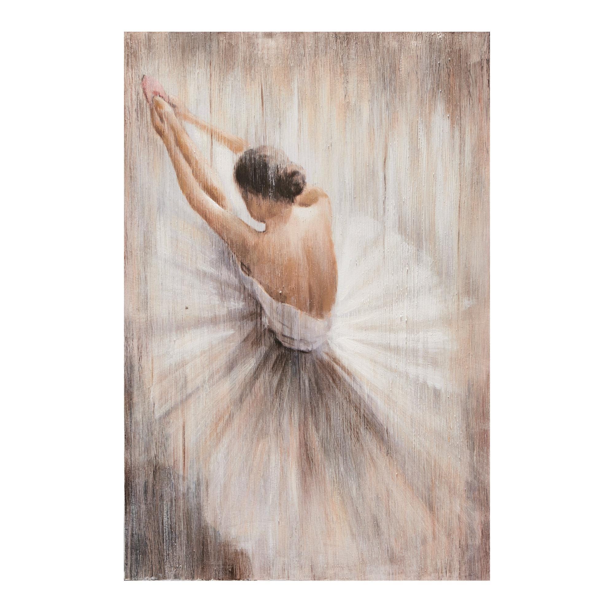 Dipinto su tela Ballerina spalle 100x100 cm