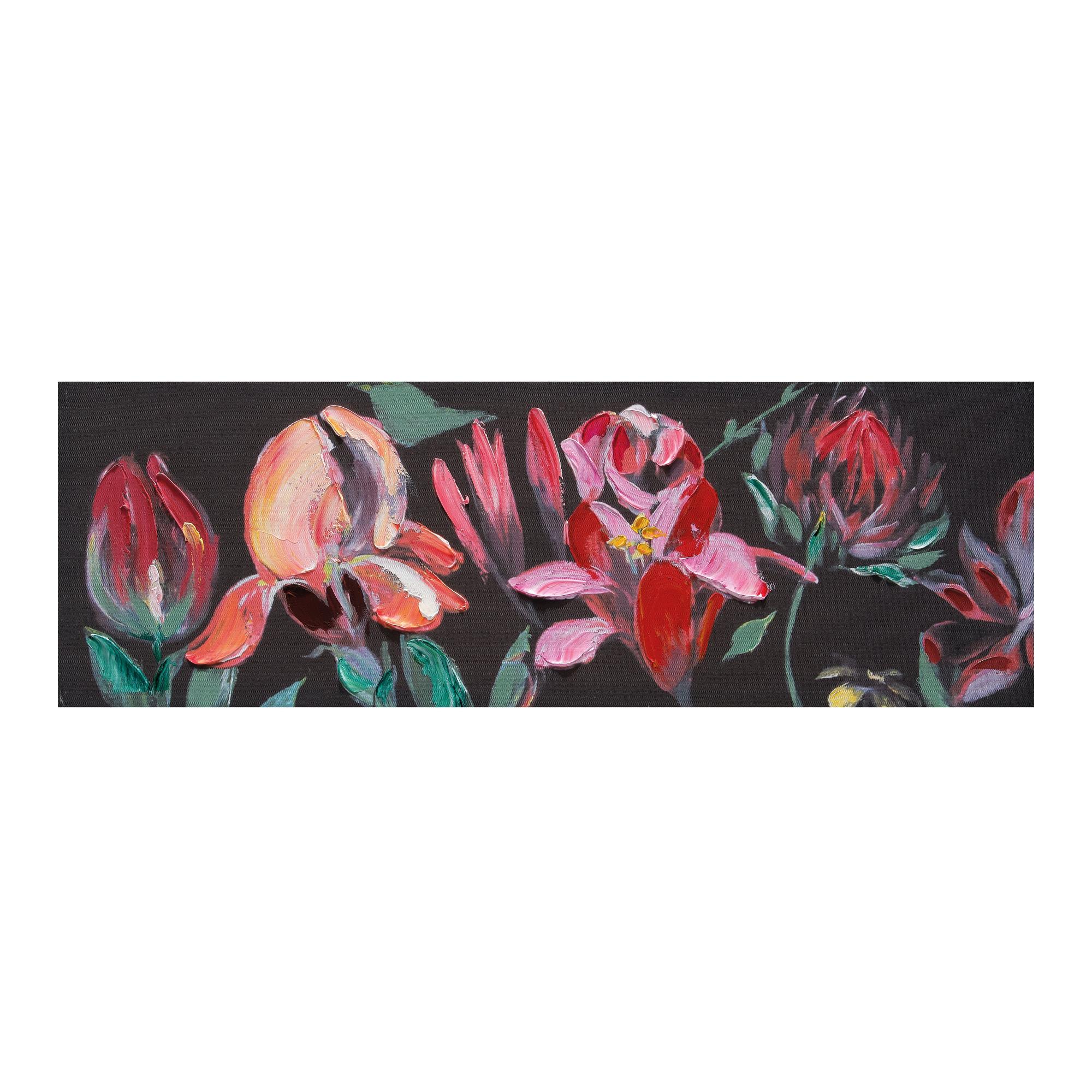 Quadro Su Tela YUSUZHU – Stampa Vintage Con Fiori Dorati E Alberi, Decorazione Elegante Per Camera E Soggiorno (80x160 Cm, Senza Cornice)