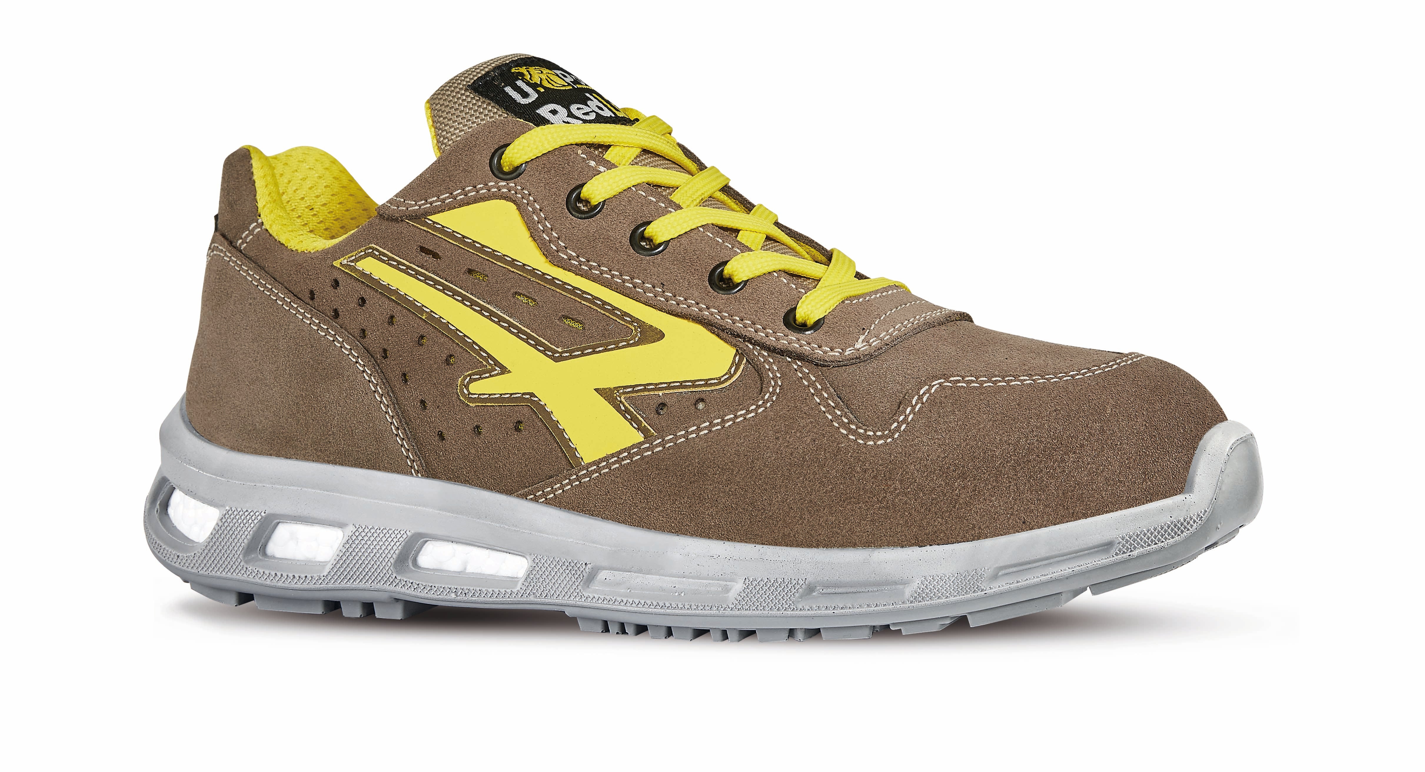 Scarpe antinfortunistiche basse U-POWER Adventure S1P n° 38 beige e giallo