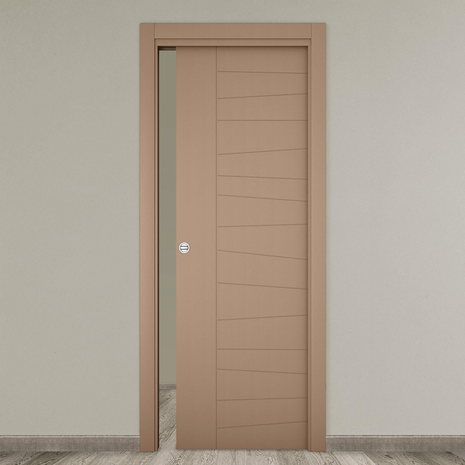 Porta battente Oxford Vetrata bianco L 60 x H 210 cm reversibile