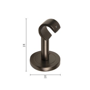 Supporto singolo aperto per bastone tende D 20mm metallo Errebi - in offerta