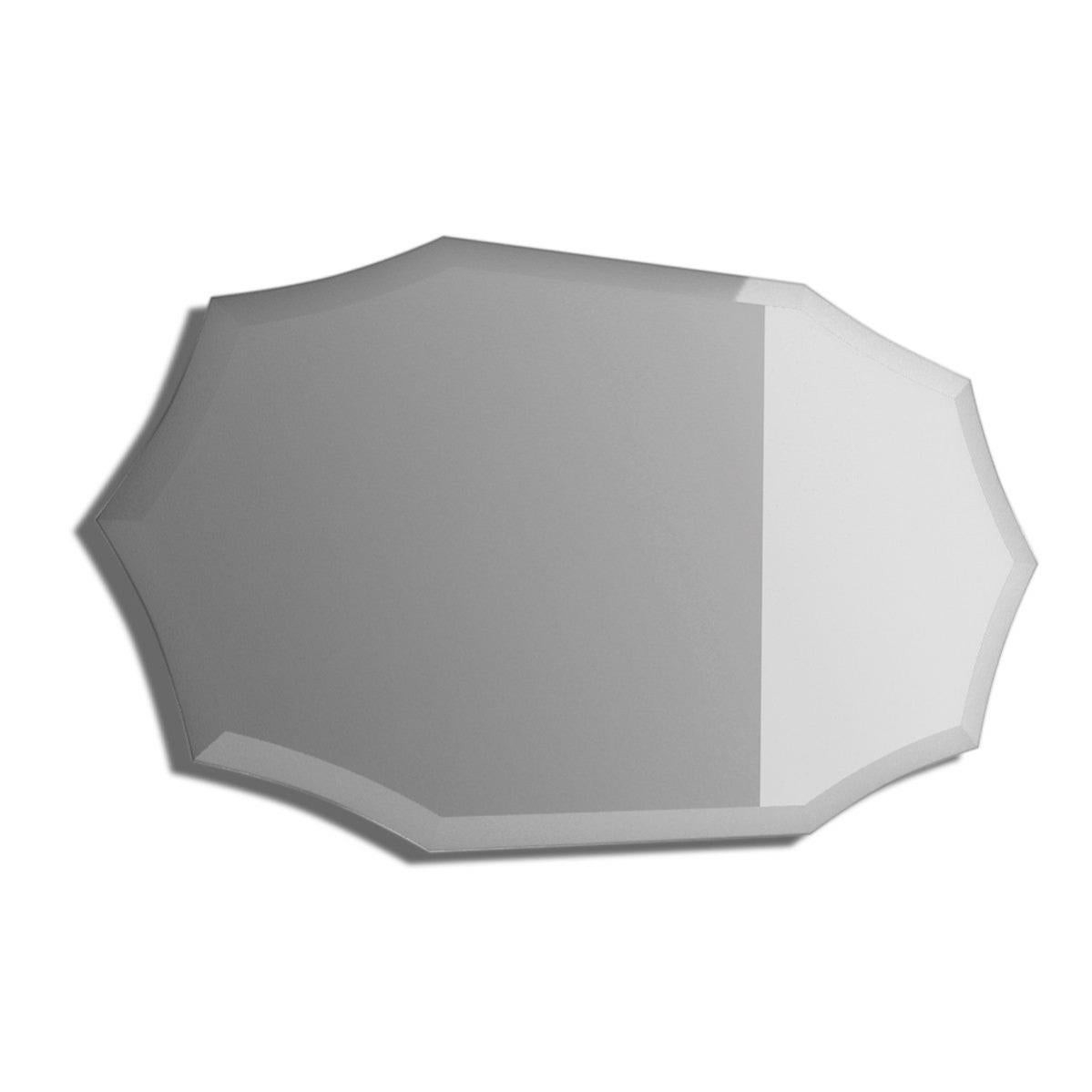 Specchio Da Bagno Nero ANDY STAR 71x91 Cm | Rettangolare Con Cornice In Metallo Tubolare