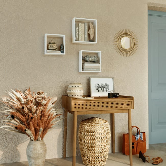 Mensole a cubo da parete 4 pezzi grigio 80 x 15 x 26,5 cm : : Casa  e cucina