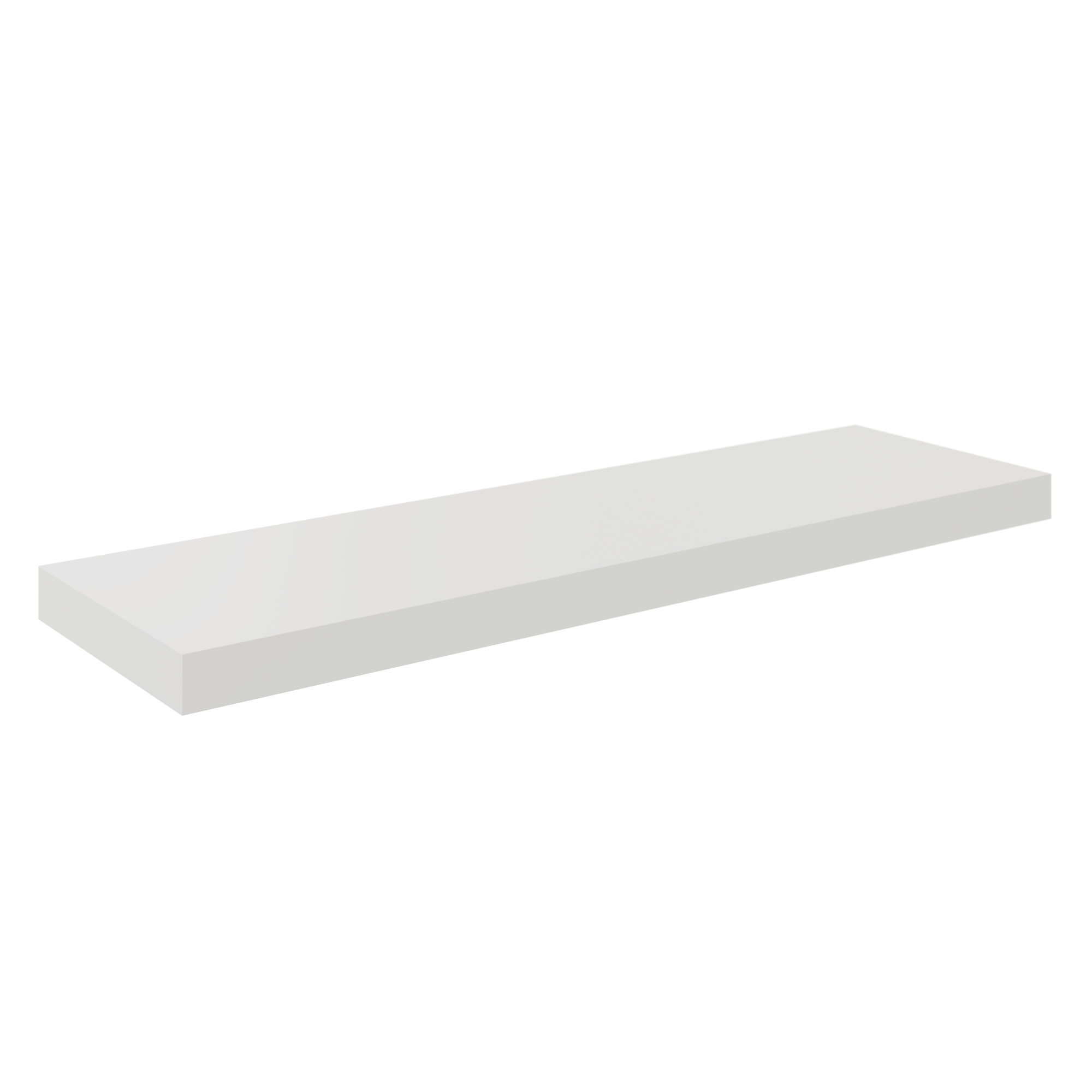 Mensola a muro Tamburata SPACEO dritto in mdf L 80 x H 3.8 x P 23.5 cm  bianco