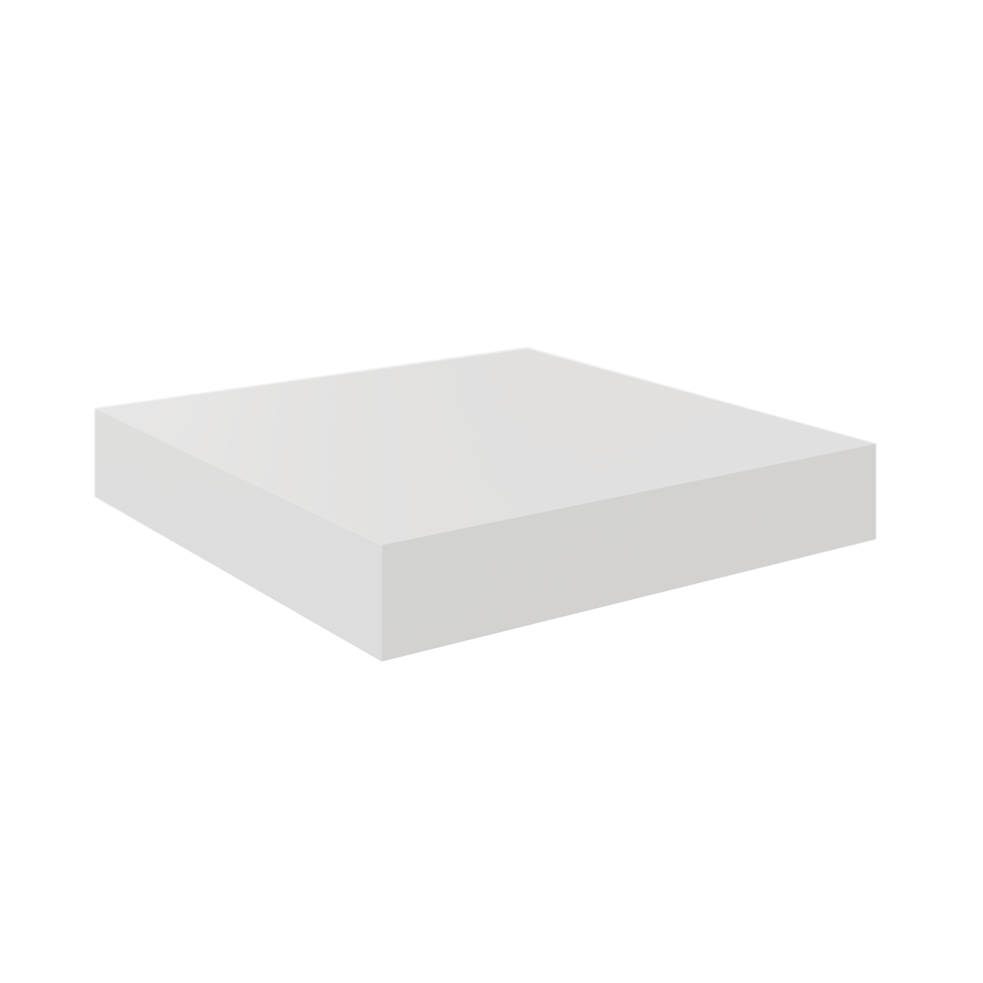 Mensola a muro Tamburata SPACEO dritto in mdf L 23 x H 3.8 x P 23.5 cm  bianco