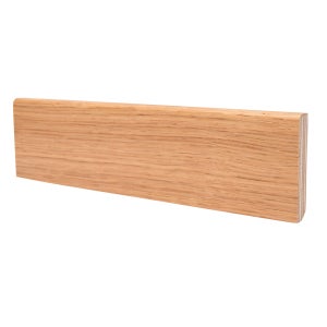 96ML BATTISCOPA legno MASSELLO MODERNO TAGLIO QUADRO 95X14 Laccato Bianco