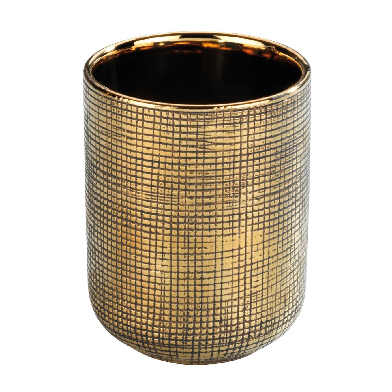 Bicchiere porta spazzolini Barney in ceramica rosso | Leroy Merlin