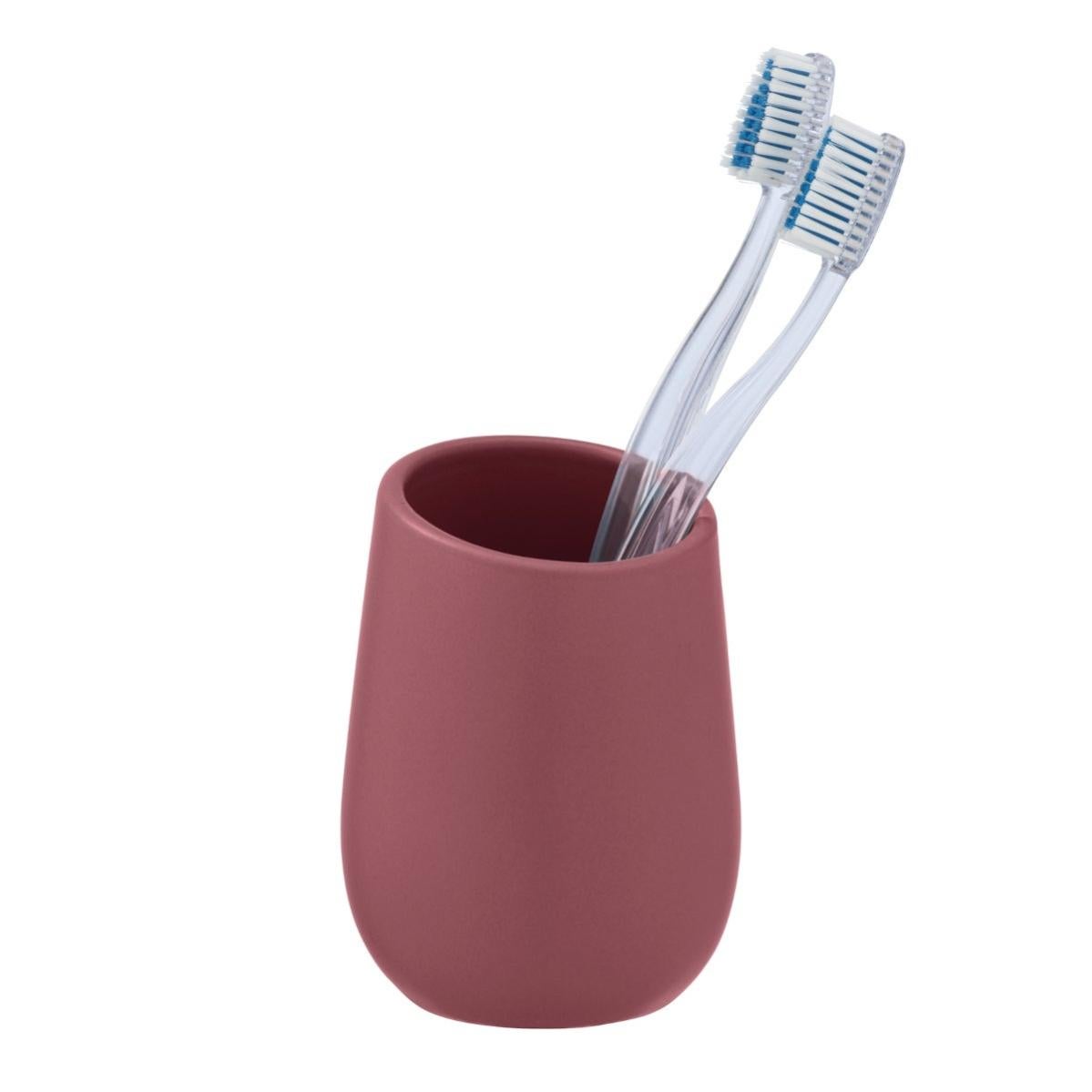 WENKO Portaspazzolino In Ceramica Burgio – Bicchiere Per Spazzolini E Dentifricio, Fatto A Mano Con Effetto Acquerello Turchese - 4