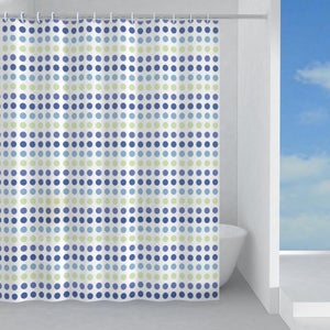 Tenda doccia Ciotoli in peva azzurro L 120 x H 200 cm