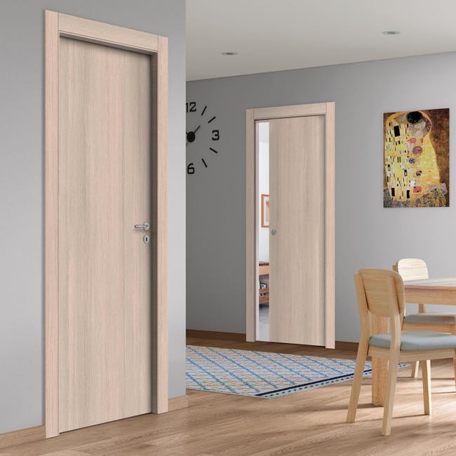 Porta In Abete Grezzo Reversibile - 210 X 70 Cm Con Telaio, Anta Cieca E Ferramenta - Foto 2